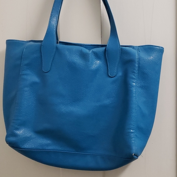 Blue Arbonne shoulder bag faux leather. Tote bag - Picture 3 of 5